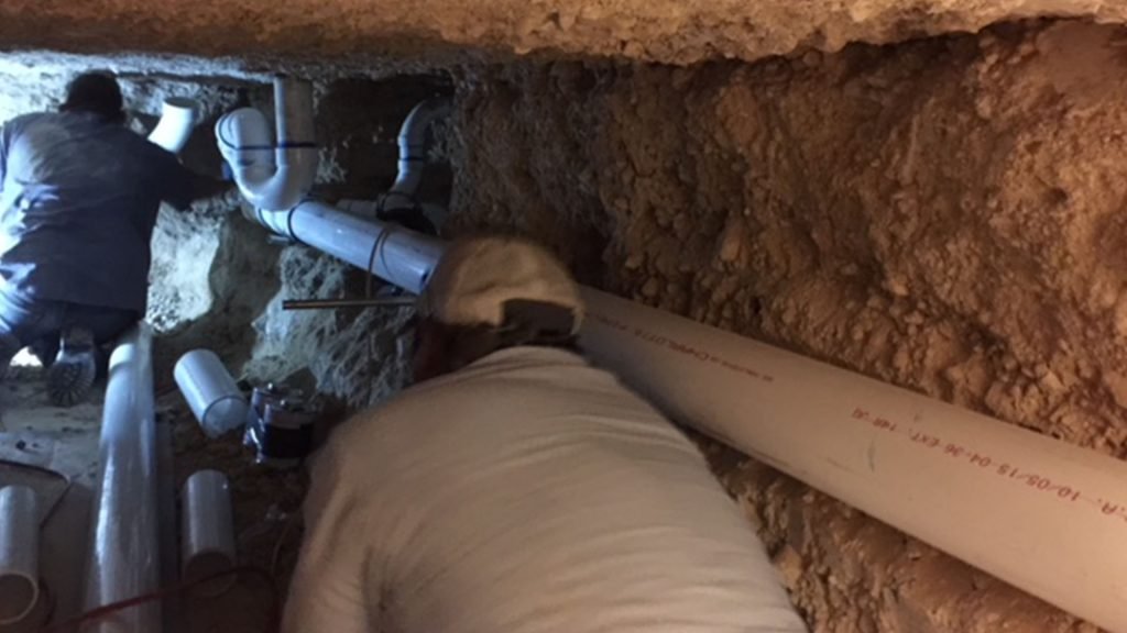Tunnel under foundation